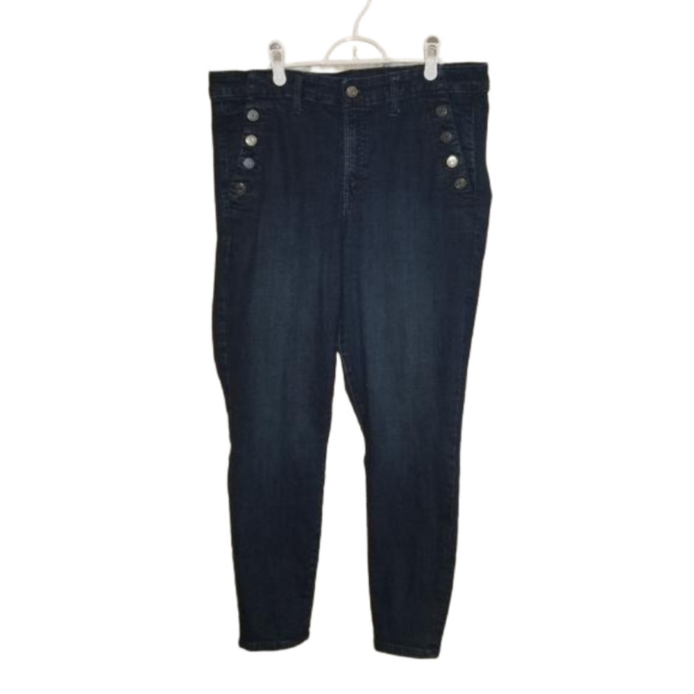 Gap Denim High Rise Dark Apollo Universal Regular Legging Label Reads Size 18/34